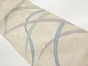 紗 露芝模様織出し袋帯